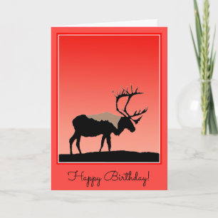 Tarjeta Caribou at Sunset - Arte original de la vida salva