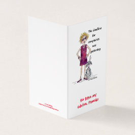 Tarjeta Caricatura de color rojo de saludo de vacaciones i