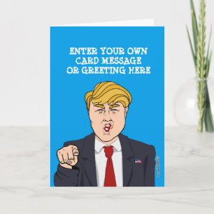Tarjeta Caricatura de Donald Trump
