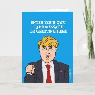 Tarjeta Caricatura de Donald Trump