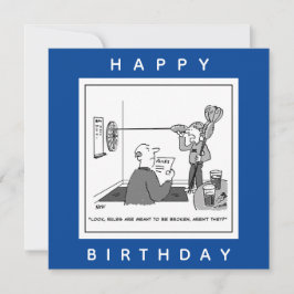 Tarjeta Caricatura de hombre haciendo trampa en dardos