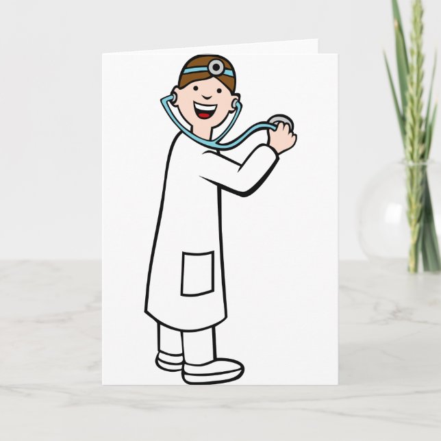 Tarjeta Caricatura de Stethoscope Médico (Anverso)