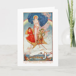 Tarjeta Caricatura en blanco y adorable de Freya Rainbow G