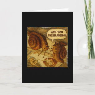 Tarjeta Caricatura Paródica de Michelangelo y el Caracol I