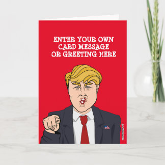 Tarjeta Caricatura personalizada de Donald Trump