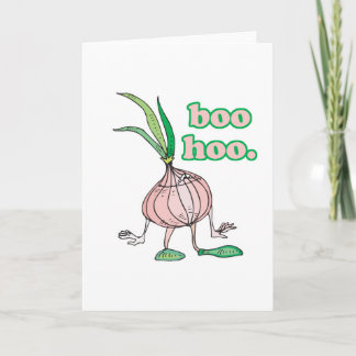 Tarjeta caricatura tonta de boo hoo!