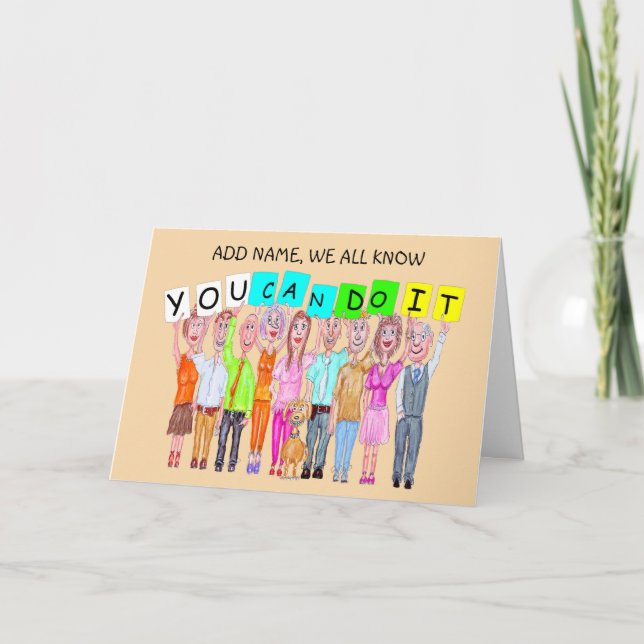 Tarjeta Caricaturas de personas motivadoras (Anverso)