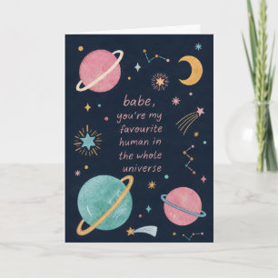 Tarjeta Cariño eres mi saludo humano favorito