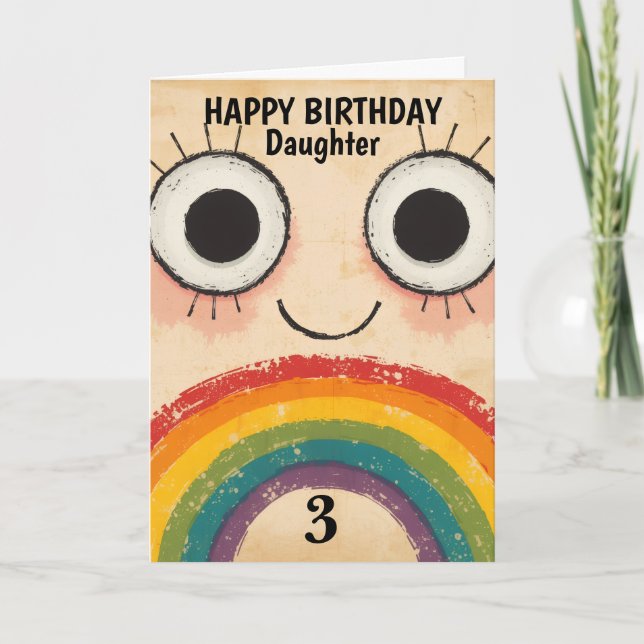 TARJETA CARITA FELIZ ARCOÍRIS (Anverso)