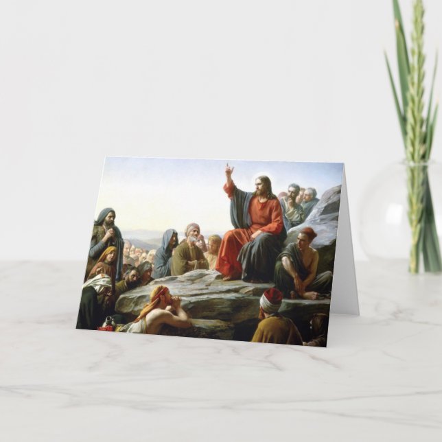 Tarjeta Carl Heinrich Bloch - sermón de la montaña (Anverso)