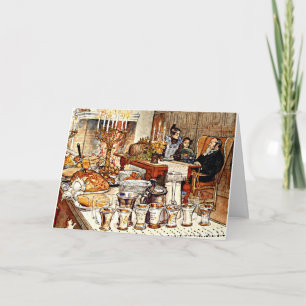 Tarjeta Carl Larsson: Detalle de Nochebuena,