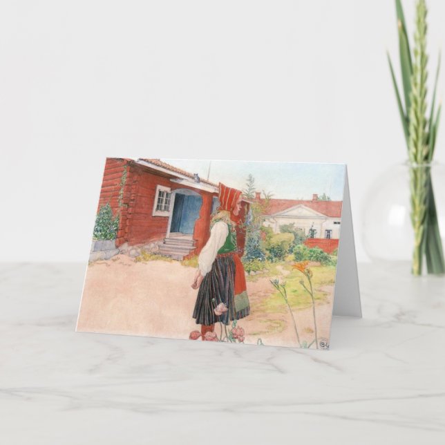 Tarjeta Carl Larsson el hogar de Falun (Anverso)