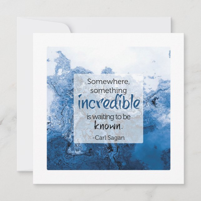 Tarjeta Carl Sagan Inspirational Quote Greeting Card (Anverso)