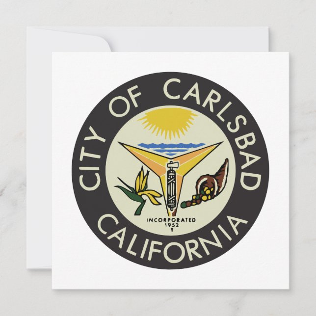 Tarjeta Carlsbad (California) City Seal (Anverso)