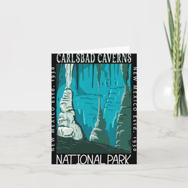 Tarjeta Carlsbad Caverns National Park New Mexico Vintage  (Anverso)