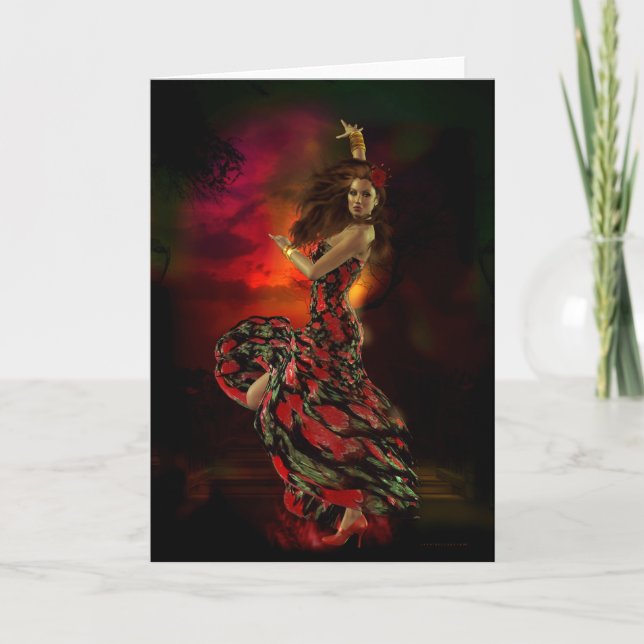 Tarjeta Carmen Spanish Dancer Card (Anverso)