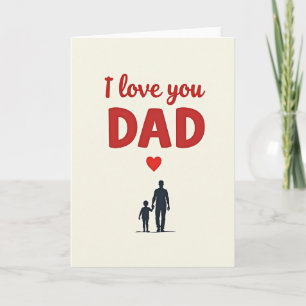 Tarjeta Carmesí Te Amo Papá