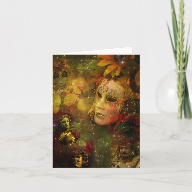 Tarjeta Carnaval - esplendor del carnaval de New Orleans (Anverso)