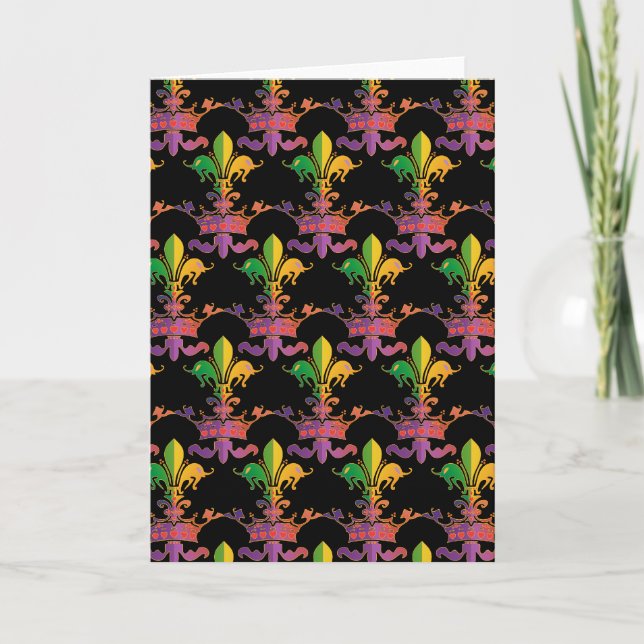 Tarjeta Carnaval Fleur de Crown (Anverso)