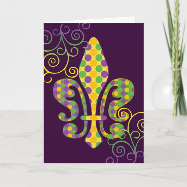 Tarjeta Carnaval Fleur de Dots (Anverso)