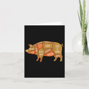 Tarjeta Carne ahumada de cerdo Lover Funny Bbq Chef Gift G