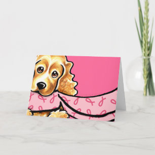 Tarjeta Carne de cinta rosada de Cocker Spaniel BCA