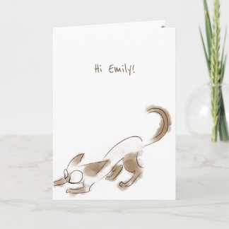 Tarjeta Carné de cumpleaños del gatito siamés