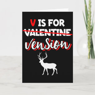 Tarjeta Carne de venado _ Cazador de San Valentín Caza