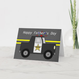 Tarjeta Carné del alguacil del policía - Feliz día del pad