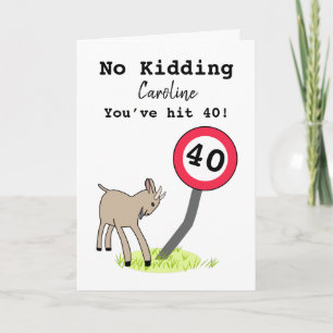 Tarjeta Carne divertida con 40 cumpleaños