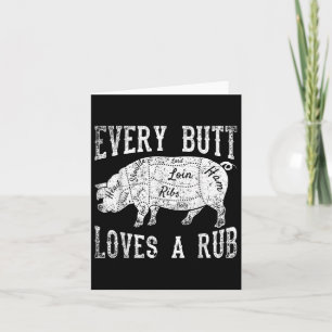 Tarjeta Carne humeante divertida Bacon Lover Bbq Chef Rega