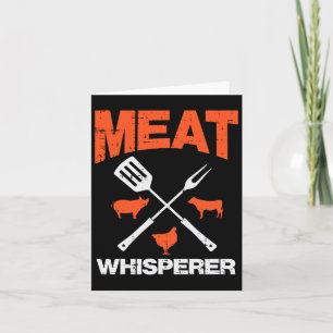 Tarjeta Carne Whisperer Funny Barbacoa Grilling Bbq Grill
