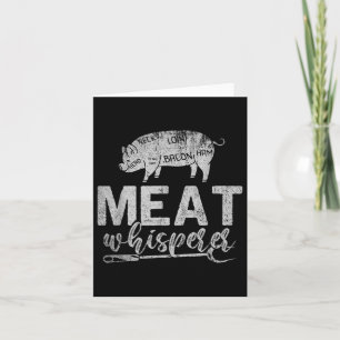 Tarjeta Carne Whisperer Grilling Carne Smoat Bbq Funny Bar