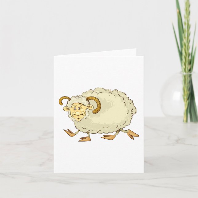 Tarjeta Carnero Ovino Sorprendido Granja Animal Divertido (Subido por el creador)