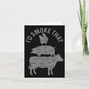 Tarjeta Carnicero de Chef Bbq Humaría Ese Fa Gracioso De L