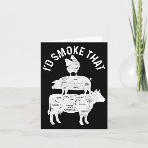 Tarjeta Carnicero de Chef Bbq Humaría Ese Fa Gracioso De L
