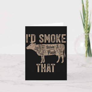 Tarjeta Carnicero de Chef Cocinero Bbq Humaría Ese Funn De