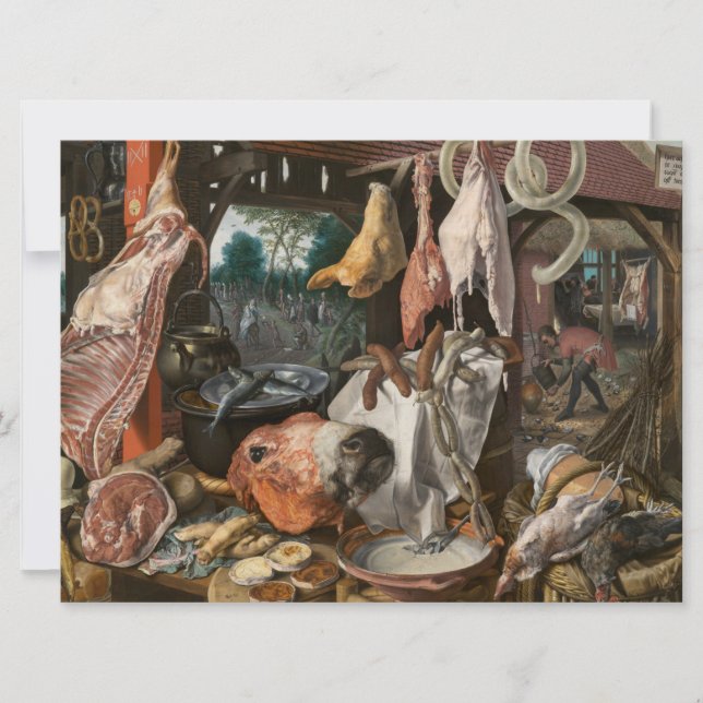 Tarjeta Carnicero (por Pieter Aertsen) (Anverso)
