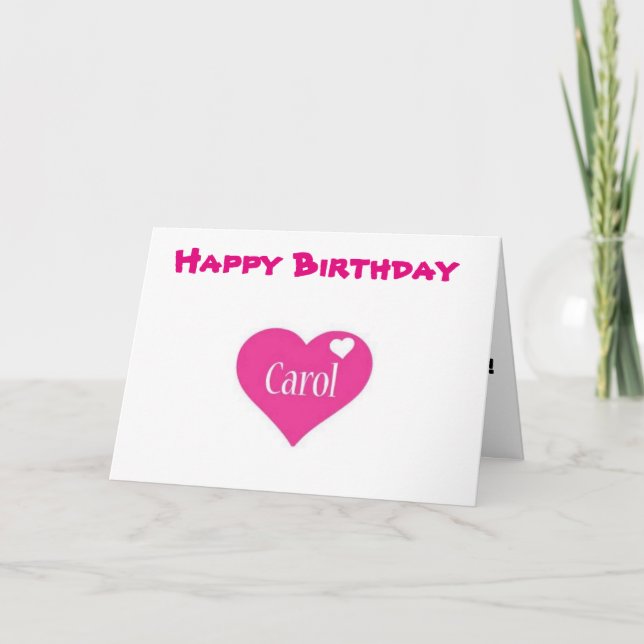 TARJETA ***CAROL*** ESPERA QUE TU CUMPLEAÑOS SEA "PERFECTO (Anverso)