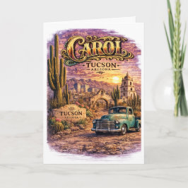 Tarjeta Carol Tucson Arizona Personalizado del Suroeste