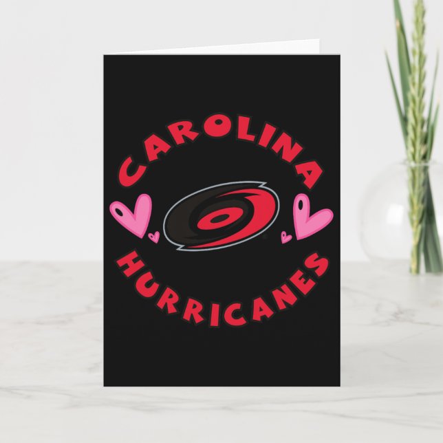Tarjeta Carolina Hurricanes Valentine Hearts Nhl Officiall (Anverso)