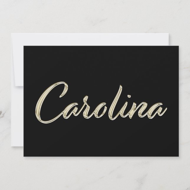 Tarjeta Carolina white gold Handwriting Karte (Anverso)