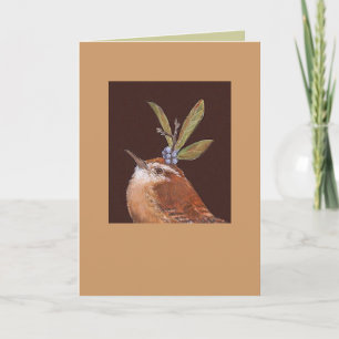 Tarjeta Carolina wren card, Fonzie