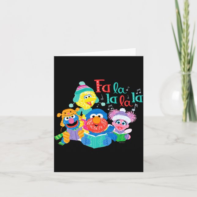 Tarjeta Caroling Sesame Street  (Anverso)