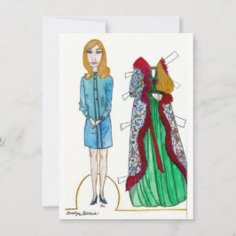 Tarjeta Carolyn Paper Doll