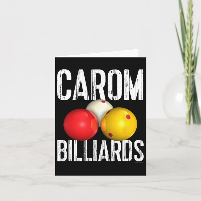 Tarjeta Carom Billiards Gear And Apparet (Anverso)