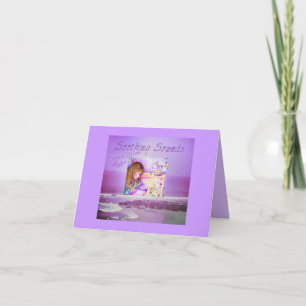 Tarjeta Carousel Dreams Purple Ocean Background Notecard