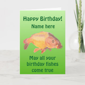 Tarjeta Carp Fish Birthday card