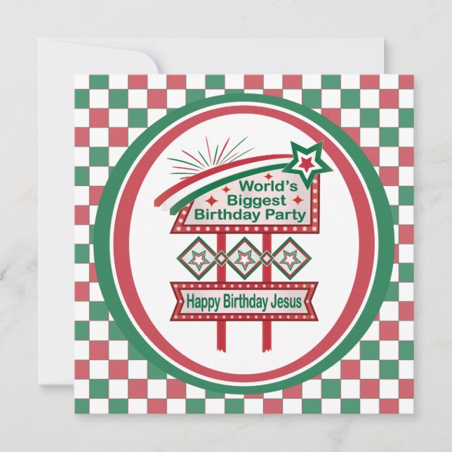 Tarjeta Carpa para la fiesta de cumpleaños más grande del  (Anverso)