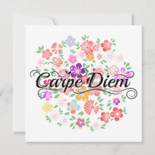 Tarjeta Carpe Diem Floral Garden